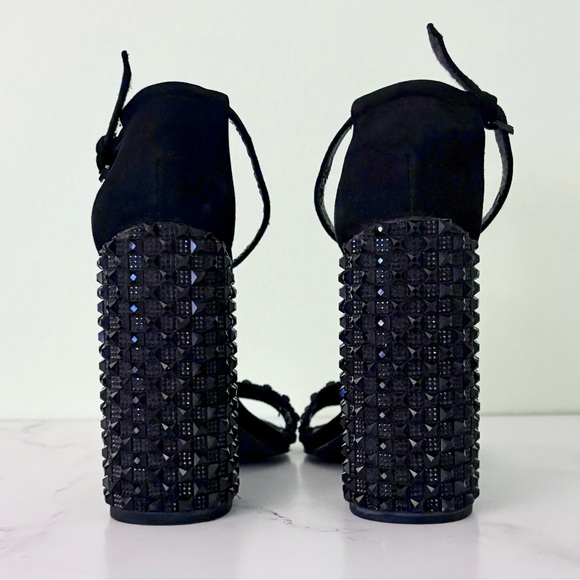 Zara Black Studded Block Heels - Picture 5 of 5